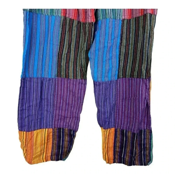 Medium Women’s Kathmandu Imports Patchwork Hippie Boho Chic Pants Nepal - Picture 6 of 9